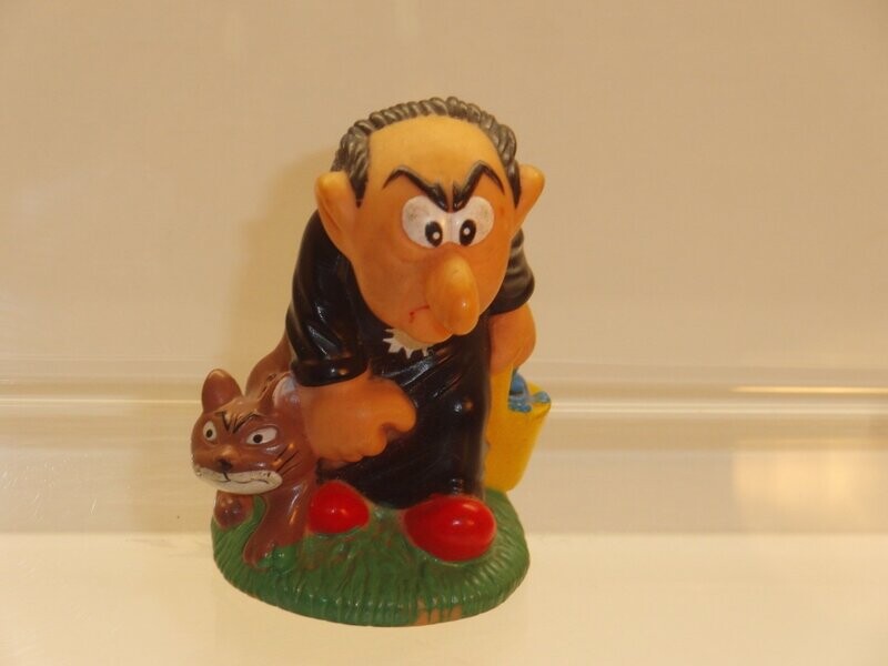 Süßigkeitentopper: Gargamel mit Azrael Süßigkeitentopper: Gargamel mit Azrael