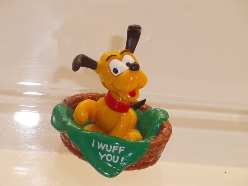 Disney: Pluto: Bully 80er Jahre: Disney Baby's: Pluto Baby im Korb Disney: Pluto: Bully 80er Jahre: Disney Baby's: Pluto Baby im Korb