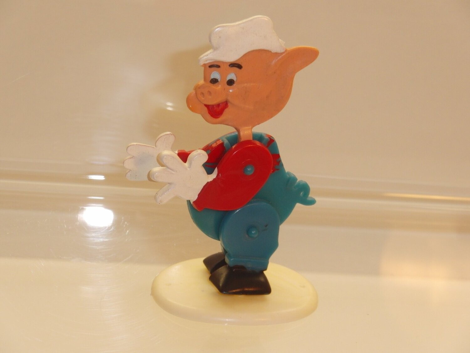 Disney's Drei kleine Schweinchen: Marx 60er/70er Jahre: Schweinchen Schlau (bewegliche Flachfigur auf Standsockel)