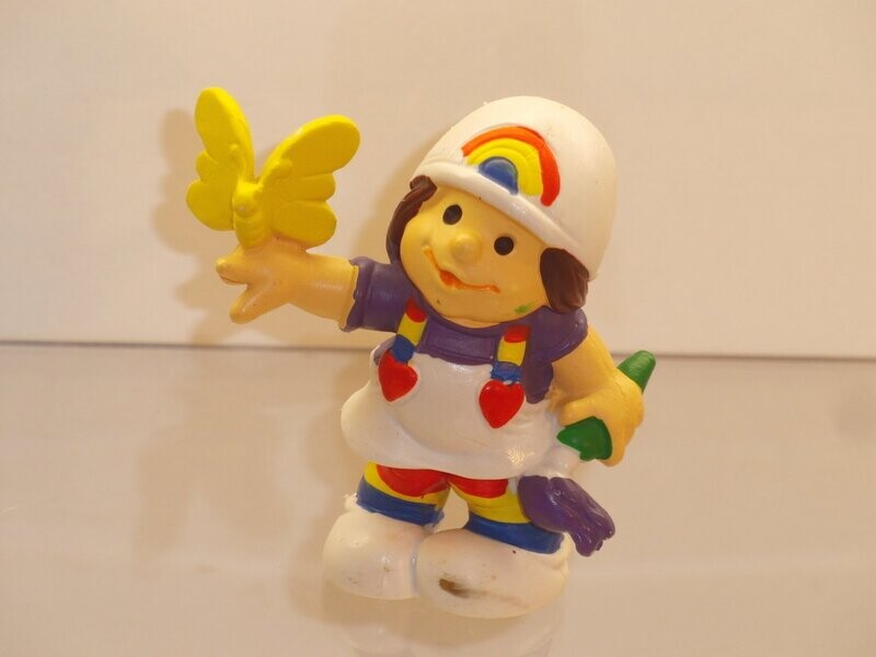 Regenbogenkinder: Schleich 1983: Liliane mit Schmetterling Regenbogenkinder: Schleich 1983: Liliane mit Schmetterling