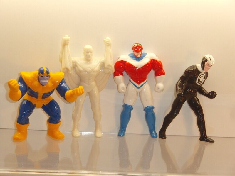 Marvel Superhelden: 1990-1991: 4 verschiedene Figuren (X-Men ?) Marvel Superhelden: 1990-1991: 4 verschiedene Figuren (X-Men ?)
