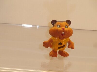 Werbefiguren: Commerzbank 80er Jahre: Goldi Hamster, Dress orange