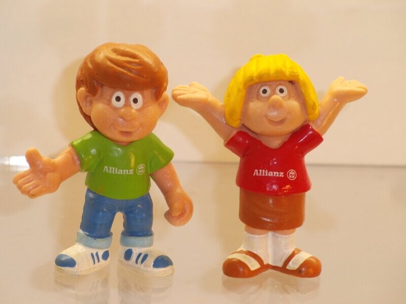 Werbefiguren: Allianz Versicherung: Max und Lizie von Schleich: Set mit 2 Figuren