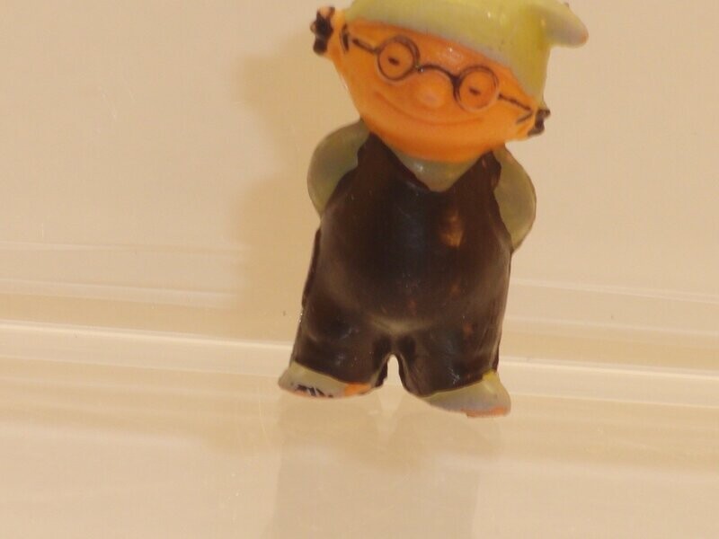 Werbefiguren: ZDF: Mainzelmännchen: Goebel 1974: Schlüsselanhänger: Det: Mütze grau (fehlende Schlüsselkette)