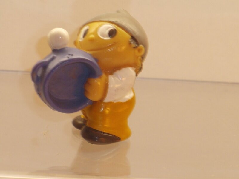 Werbefiguren: ZDF: Mainzelmännchen: John 1977: Mainzelmännchen-Kapelle: Conni mit Topf