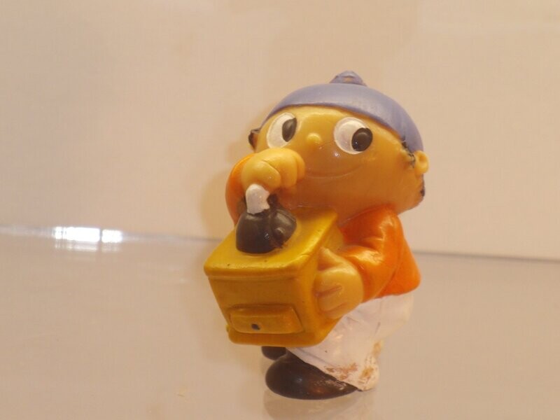 Werbefiguren: ZDF: Mainzelmännchen: John 1977: Mainzelmännchen-Kapelle: Anton mit Kaffeemühle