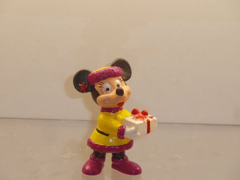 Disney: Minnie Maus: Bullyland: Weihnachten: Minnie mit Paket Disney: Minnie Maus: Bullyland: Weihnachten: Minnie mit Paket