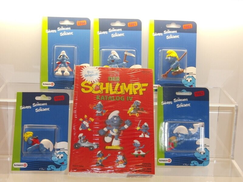 Schlümpfe: Einsteiger-Set: 5 verschiedene Figuren in Verpackung + Schlumpfkatalog