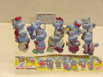 Ferrero Ü-Ei: 1994: Die Happy Hippo Company: kompletter Satz mit 10 Figuren mit 1 BPZ