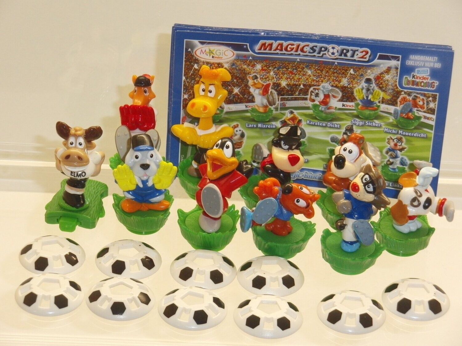Ferrero Ü-Ei: 2008: Magic Sport 2:  kompletter Satz mit 10 Figuren mit allen BPZ