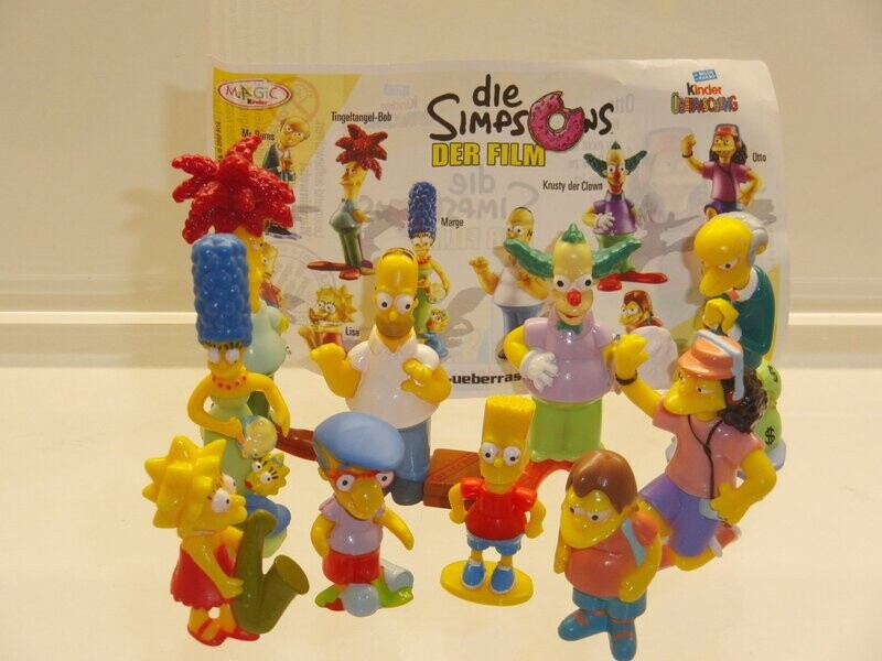 Ferrero Ü-Ei: 2007: Die Simpsons: kompletter Satz mit 10 Figuren mit 1 BPZ Ferrero Ü-Ei: 2007: Die Simpsons: kompletter Satz mit 10 Figuren mit 1 BPZ