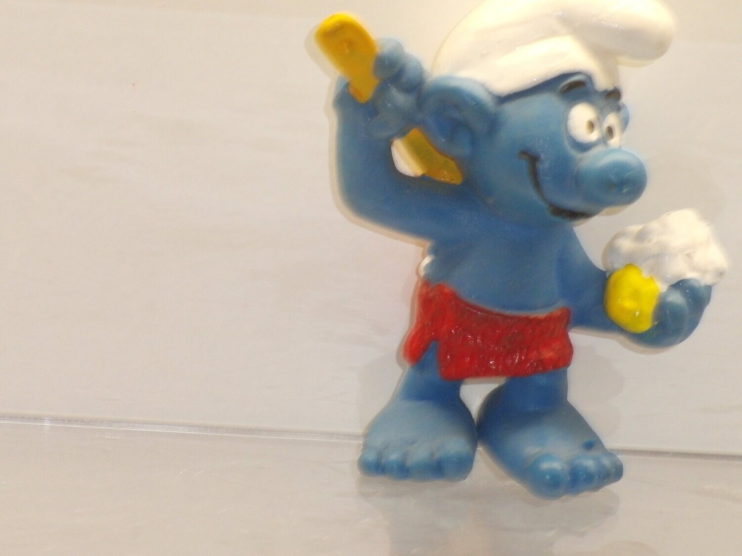 Saunaschlumpf 2.0108 Bürste gelb/ocker (Grundmaterial blau)