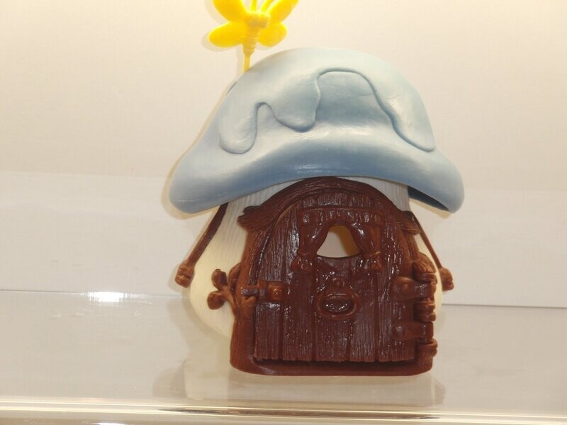 Schlumpfhaus klein Dach hellblau CE-Zeichen Schlumpfhaus klein Dach hellblau CE-Zeichen
