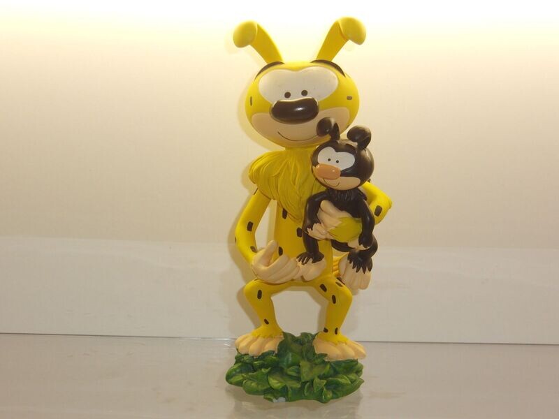 Plastoy 2008: Marsupilami: mit Baby (aus Resin); mit Beschädigung am Sockel Plastoy 2008: Marsupilami: mit Baby (aus Resin); mit Beschädigung am Sockel