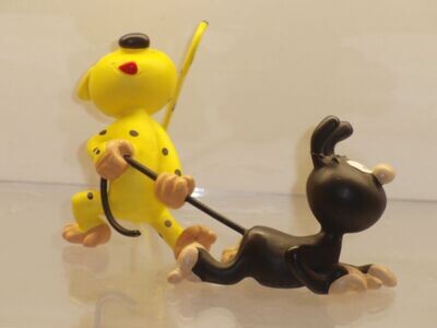 Leblon Delienne: Marsupilami: Kinder spielend (Klebestellen an Hals und Ohren beim schwarzen Baby)