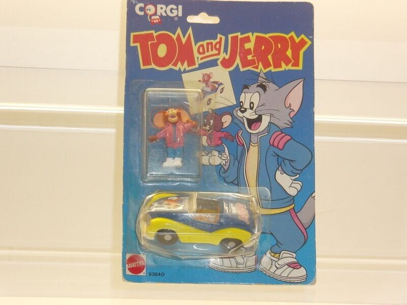 Tom & Jerry: Corgi/Mattel 1993: Jerry im Auto in Verpackung Tom & Jerry: Corgi/Mattel 1993: Jerry im Auto in Verpackung
