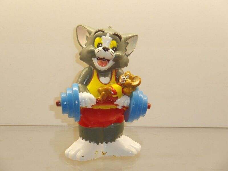 Tom & Jerry: Süßigkeiten-Topper 90er Jahre: Tom als Gewichtheber Tom & Jerry: Süßigkeiten-Topper 90er Jahre: Tom als Gewichtheber