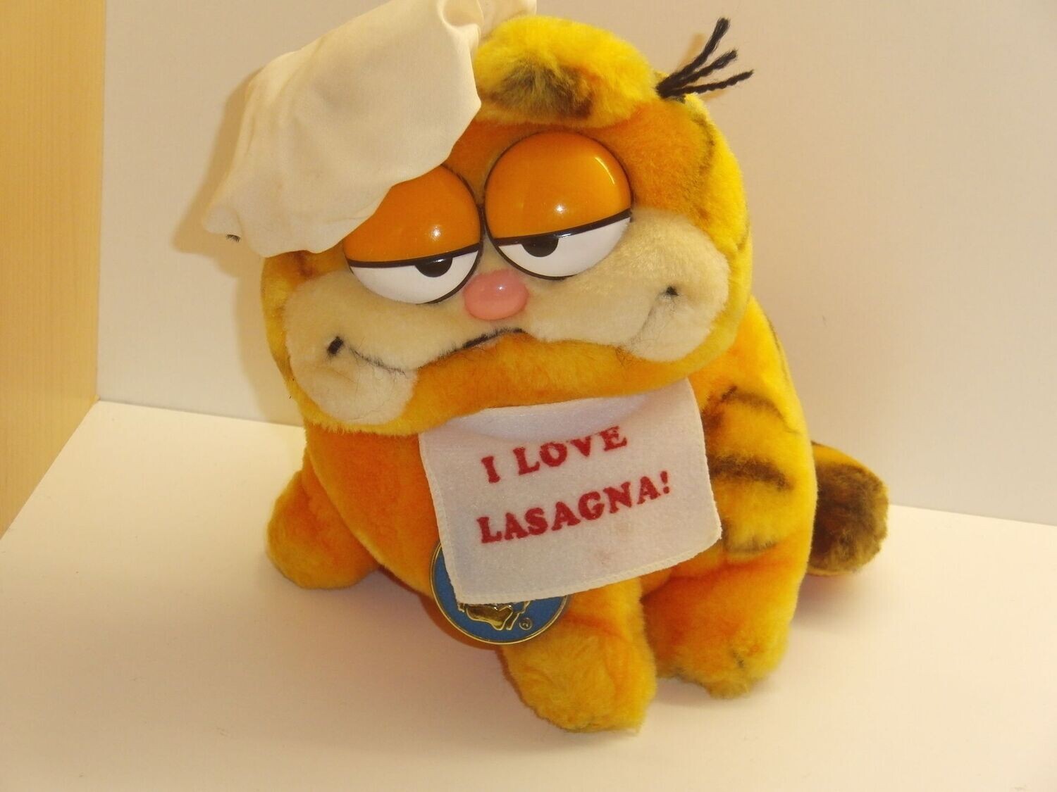 Garfield: Dakin 80er Jahre: Plüsch-Figur: Garfield mit Kochmütze