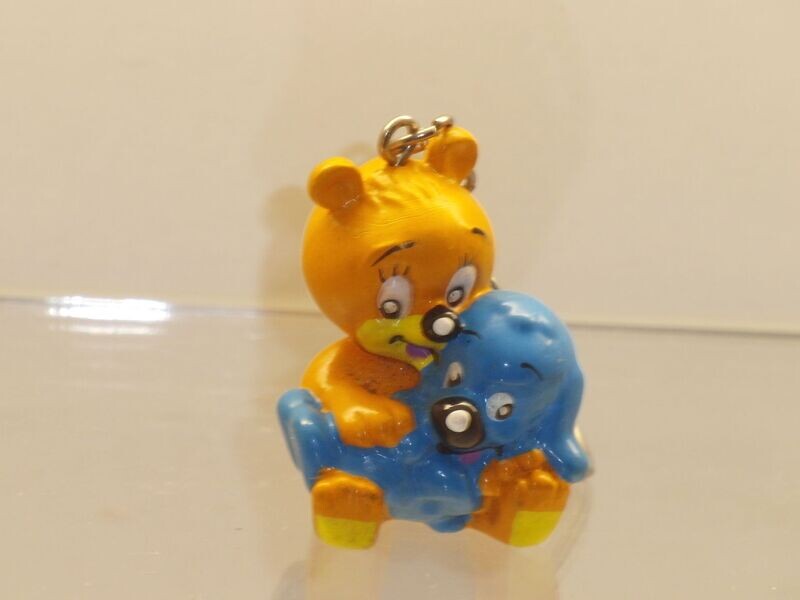 Bussi Bär: ca. 90er Jahre: Bussi Bär mit Bello als Schlüsselanhänger kleine Version Bussi Bär: ca. 90er Jahre: Bussi Bär mit Bello als Schlüsselanhänger kleine Version