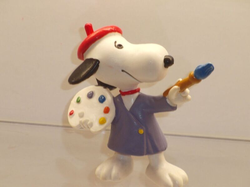Snoopy/Peanuts: Schleich 2. Serie ab 80er Jahre: Snoopy als Maler Snoopy/Peanuts: Schleich 2. Serie ab 80er Jahre: Snoopy als Maler