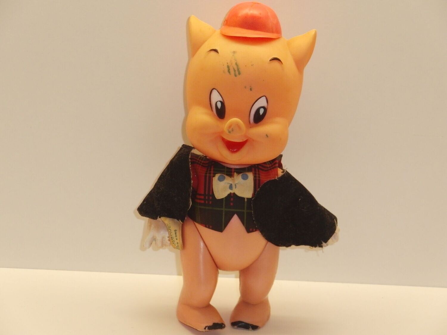 Bugs Bunny  & Co.:Dakin 70er Jahre:  Bewegliche Figur: Schweinchen Dick 20cm