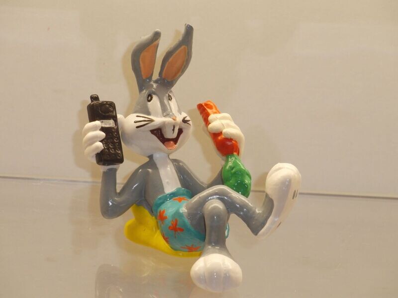 Bugs Bunny & Co.: Bully/Bullyland 1999: Bugs Bunny mit Handy Bugs Bunny & Co.: Bully/Bullyland 1999: Bugs Bunny mit Handy