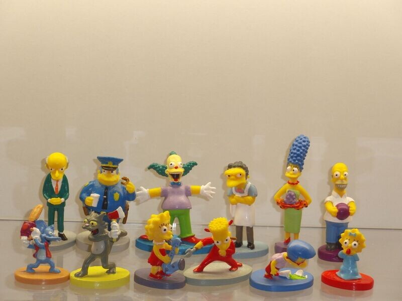 The Simpsons: Panini Italien 2000: kompletter Satz mit 12 Figuren The Simpsons: Panini Italien 2000: kompletter Satz mit 12 Figuren