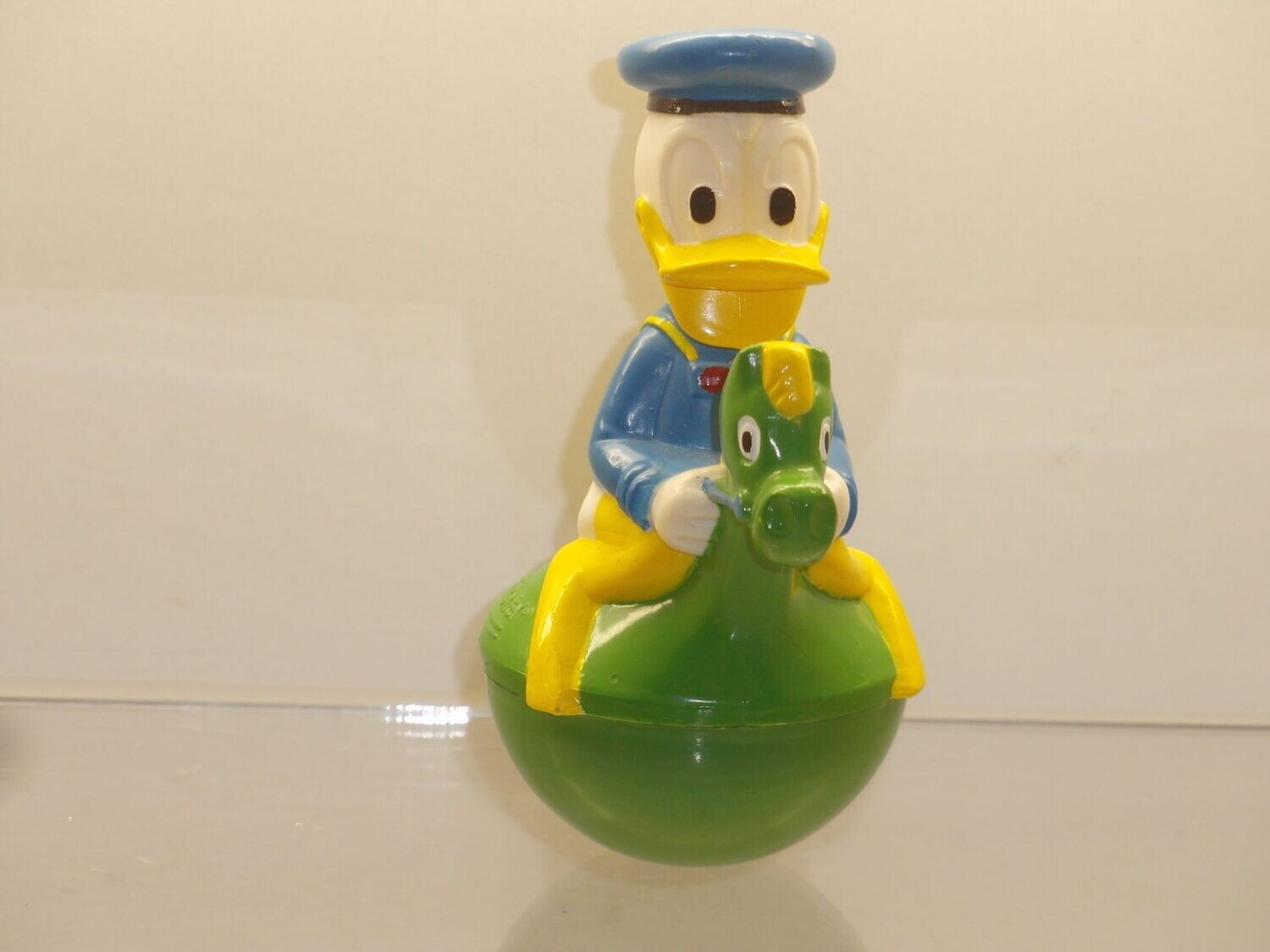 Disney Donald Duck: Gabriel 80er Jahre: Donald auf Schaukelpferd (Steh-Auf-Figur)