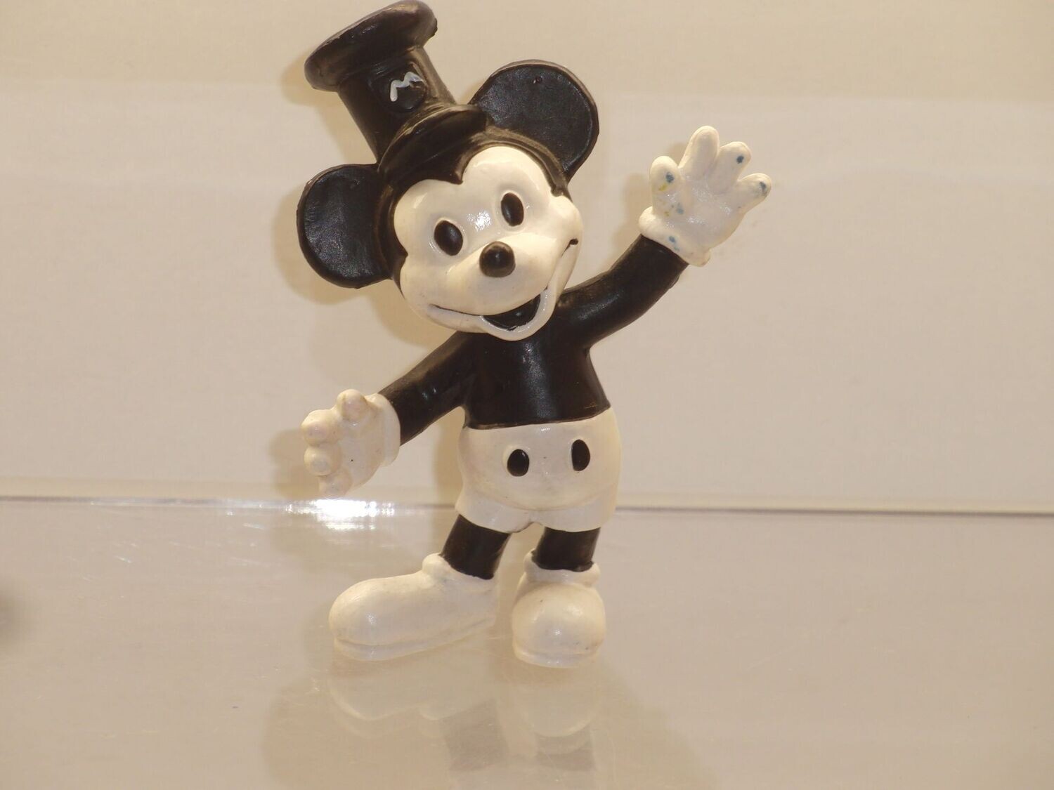 Disney: Micky Maus: Bully 80er Jahre: Steamboat Willie: Micky als Kapitän schwarz/weiß