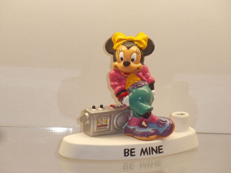 Disney: Minnie Maus: Bully 80er Jahre: New Generation: Minnie Cool auf Stifthalter mit Aufschrift "Be Mine"