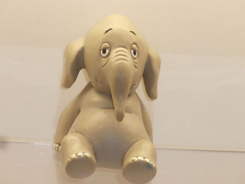 Werbefiguren: Loriot's Wum und Wendelin: Schleich 80er Jahre: Wendelin sitzend groß ca. 7,5cm