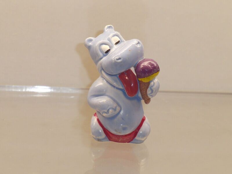 Die Happy Hippos 1988: Schlecker Schorschi Bemalung hellblau Die Happy Hippos 1988: Schlecker Schorschi Bemalung hellblau