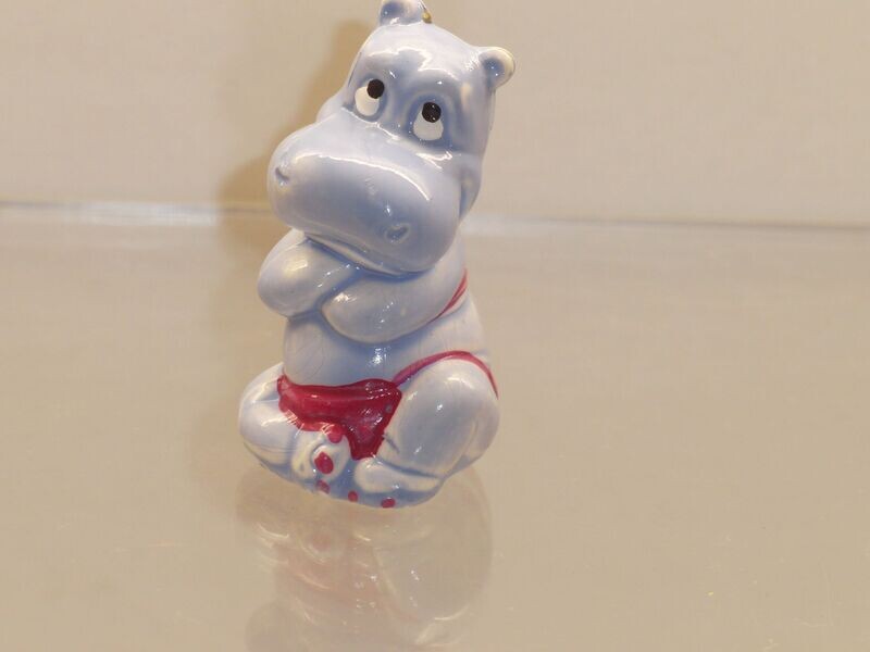 Die Happy Hippos 1988: Wasser Walli Bemalung hellblau Die Happy Hippos 1988: Wasser Walli Bemalung hellblau