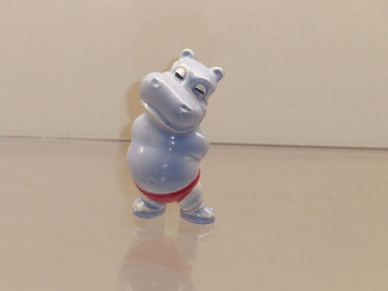 Die Happy Hippos 1988: Hippi Hippo ohne Brille, Bemalung hellblau Die Happy Hippos 1988: Hippi Hippo ohne Brille, Bemalung hellblau