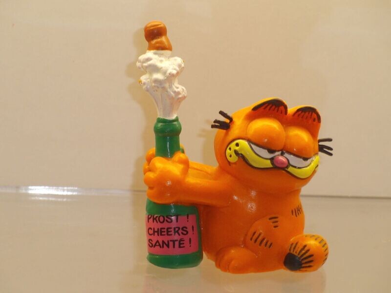 Garfield: Bully: Garfield mit Sektflasche Garfield: Bully: Garfield mit Sektflasche