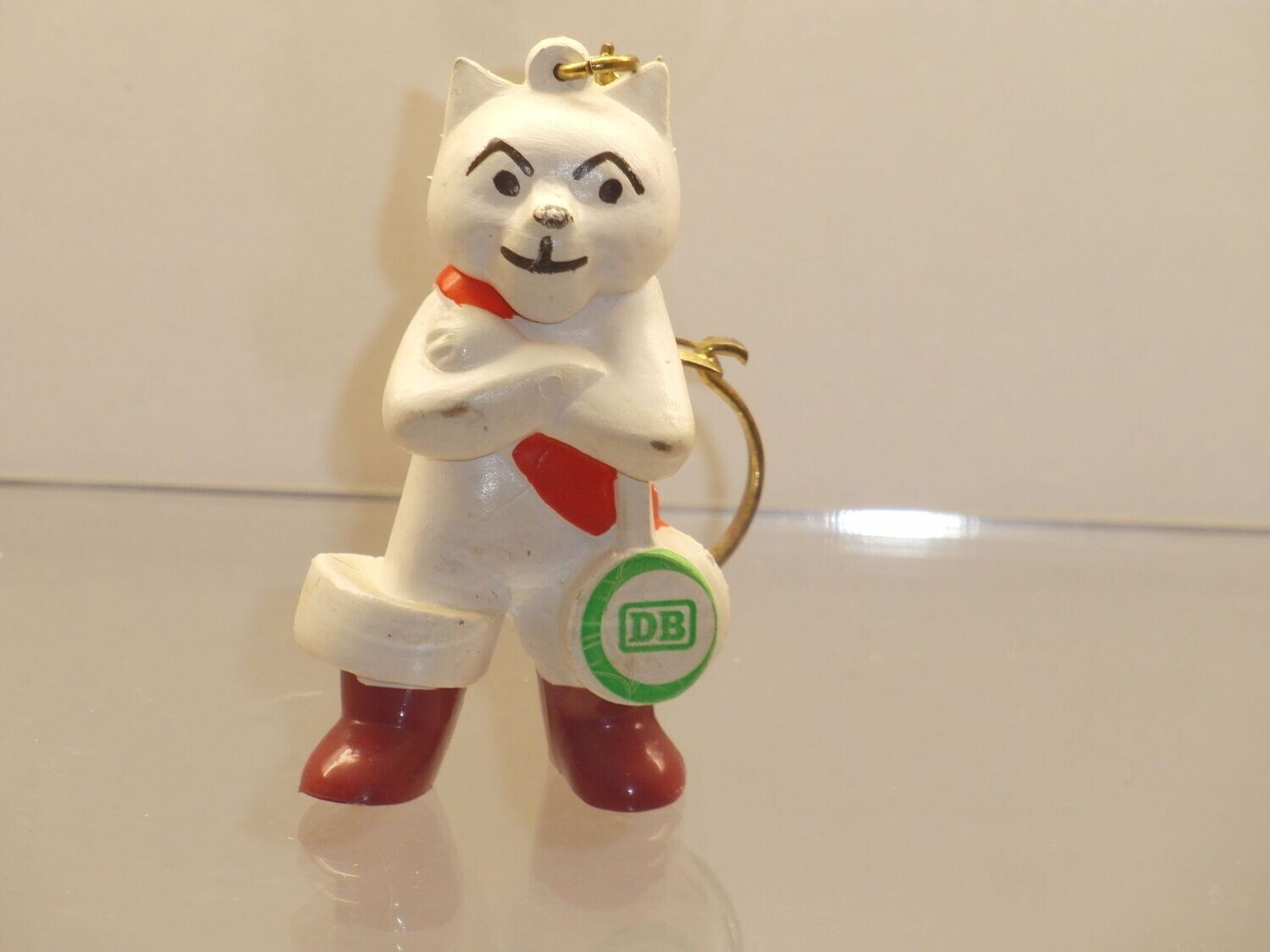 Werbefigur: Schleich 70er/80er Jahre: Deutsche Bahn: Gestiefelter Kater als Schlüsselanhänger