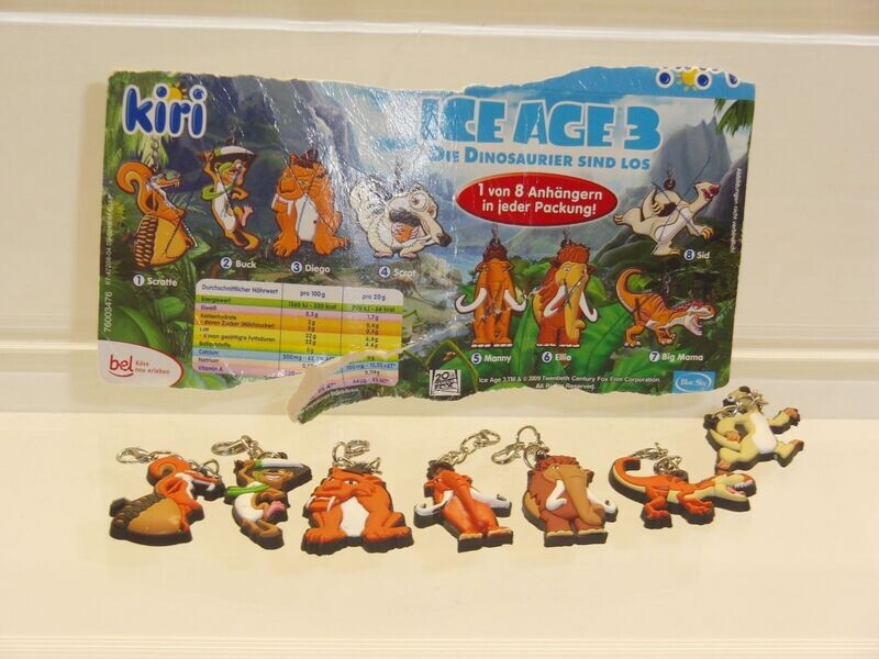 Ice Age 3: Kiri 2009: 7 verschiedene Flachfiguren als Anhänger Ice Age 3: Kiri 2009: 7 verschiedene Flachfiguren als Anhänger