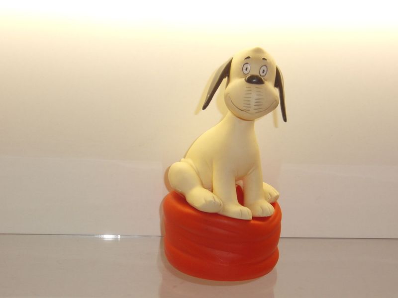 Werbefiguren: Loriot's Wum und Wendelin: Goebel 80er Jahre: Wum auf Sitzkissen  ca. 16m