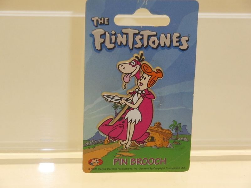Familie Feuerstein: 1994: Pins: Wilma und Dino auf Karte Familie Feuerstein: 1994: Pins: Wilma und Dino auf Karte