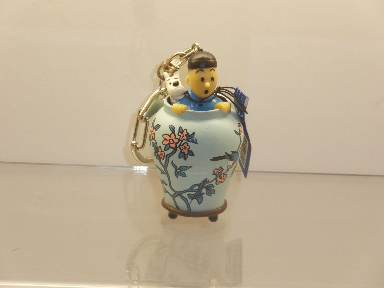 Tim und Struppi: Moulinsart: Tim und Struppi in Vase (Schlüsselanhänger)
