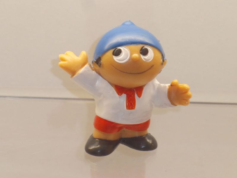 Werbefiguren: ZDF: Mainzelmännchen: John 1978: Mainzelmännchen-Fußballer: winkend mit Rückennummer 2
