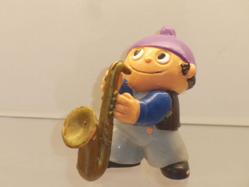 Werbefiguren: ZDF: Mainzelmännchen: Bully 1989: Mainzel mit Saxophon Werbefiguren: ZDF: Mainzelmännchen: Bully 1989: Mainzel mit Saxophon