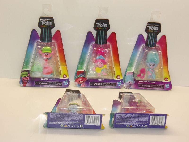 Trolls World Tour: Hasbro 2019: 5 verschiedene Figuren in Verpackung Trolls World Tour: Hasbro 2019: 5 verschiedene Figuren in Verpackung