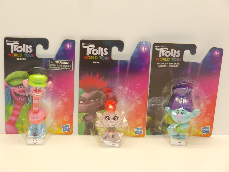 Trolls World Tour: Hasbro 2019: 3 verschiedene Figuren in Verpackung Trolls World Tour: Hasbro 2019: 3 verschiedene Figuren in Verpackung