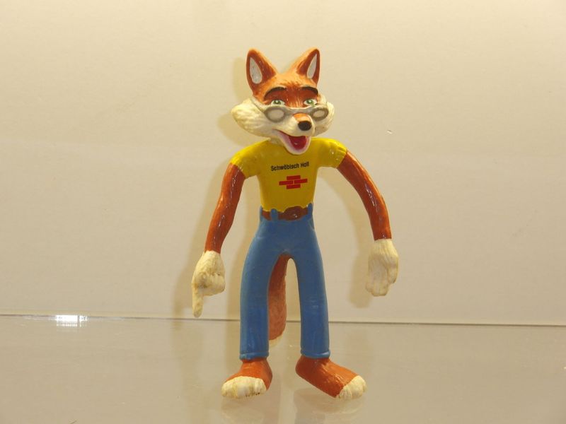Werbefiguren: Schwäbisch Hall 90er Jahre: Schwäbisch Hall Fuchs als Biegefigur