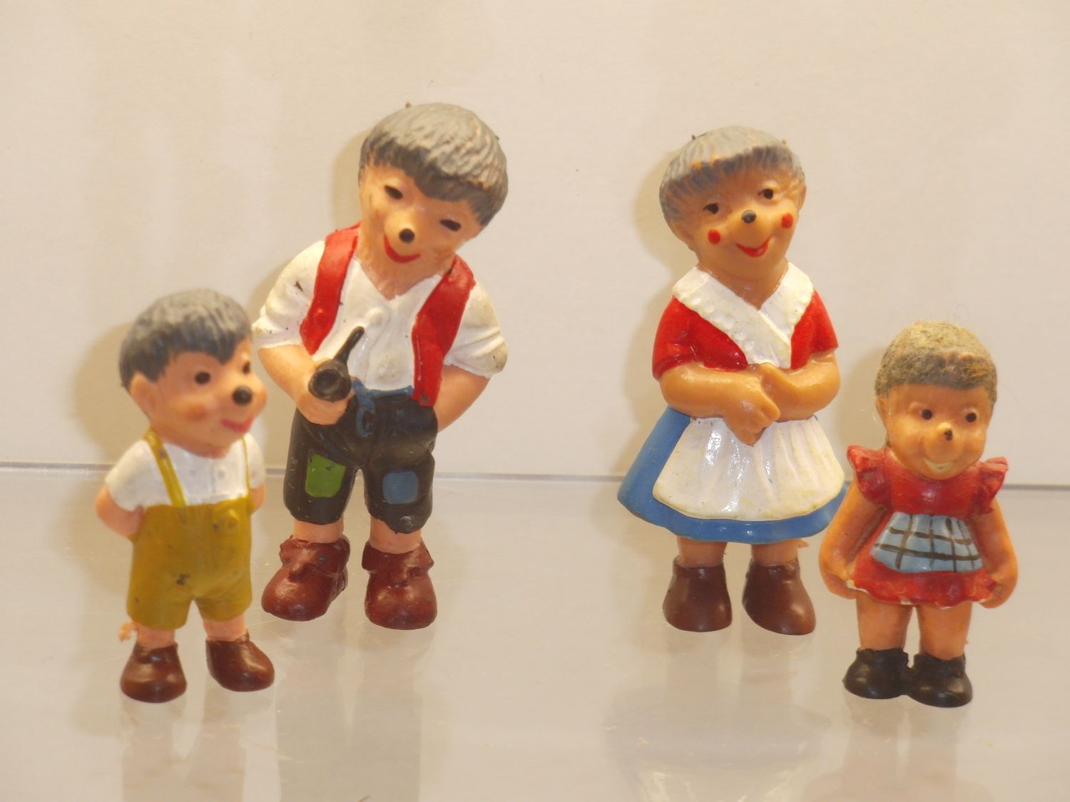 Mecki: Schleich 70er Jahre: kompletter Satz mit 4 Figuren