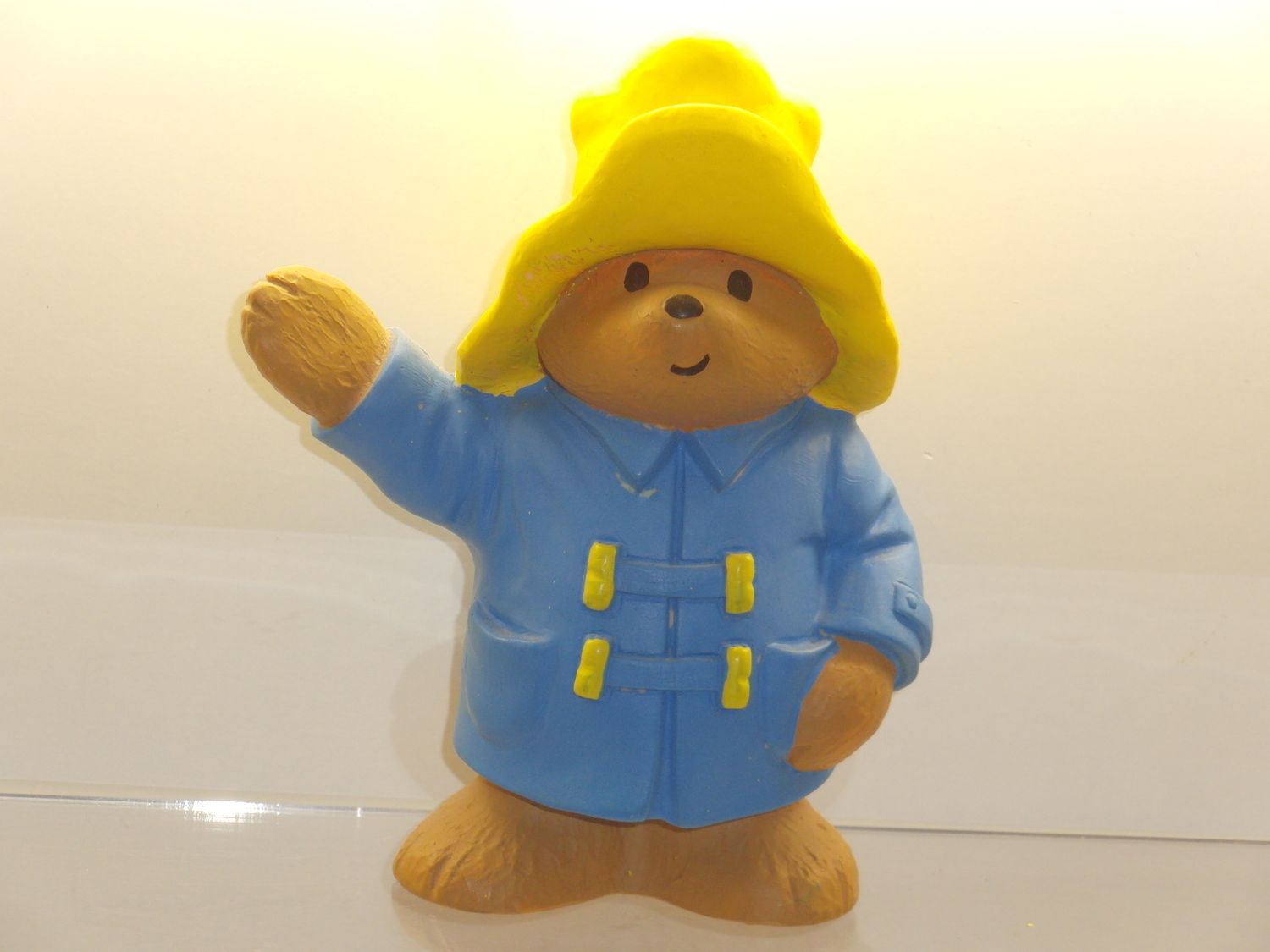 Paddington Bär: Schleich 1990: Paddington winkend als große Quietschfigur (Höhe 14cm)