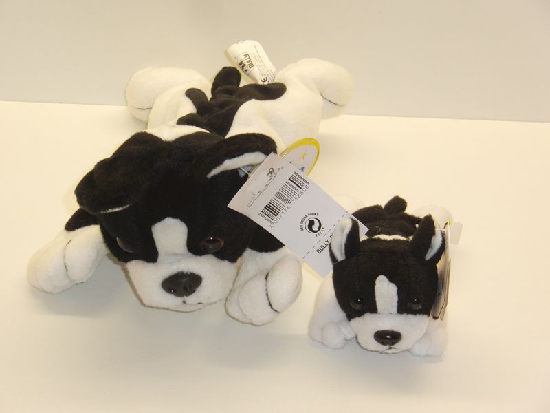 Bully Hund: Bullyland: Bully mit Junior als Beany Figur (Animal Born) Bully Hund: Bullyland: Bully mit Junior als Beany Figur (Animal Born)