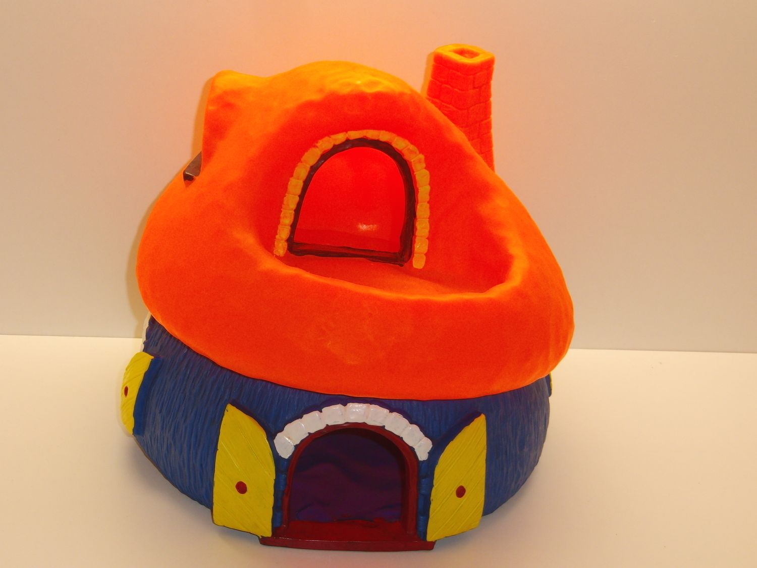 Schlumpfhaus groß 2-teilig: Haus blau/orange 70er/80er Jahre