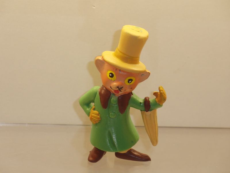 Werbefiguren: KKB Bank 80er Jahre: Katze mit Zylinder und Schirm